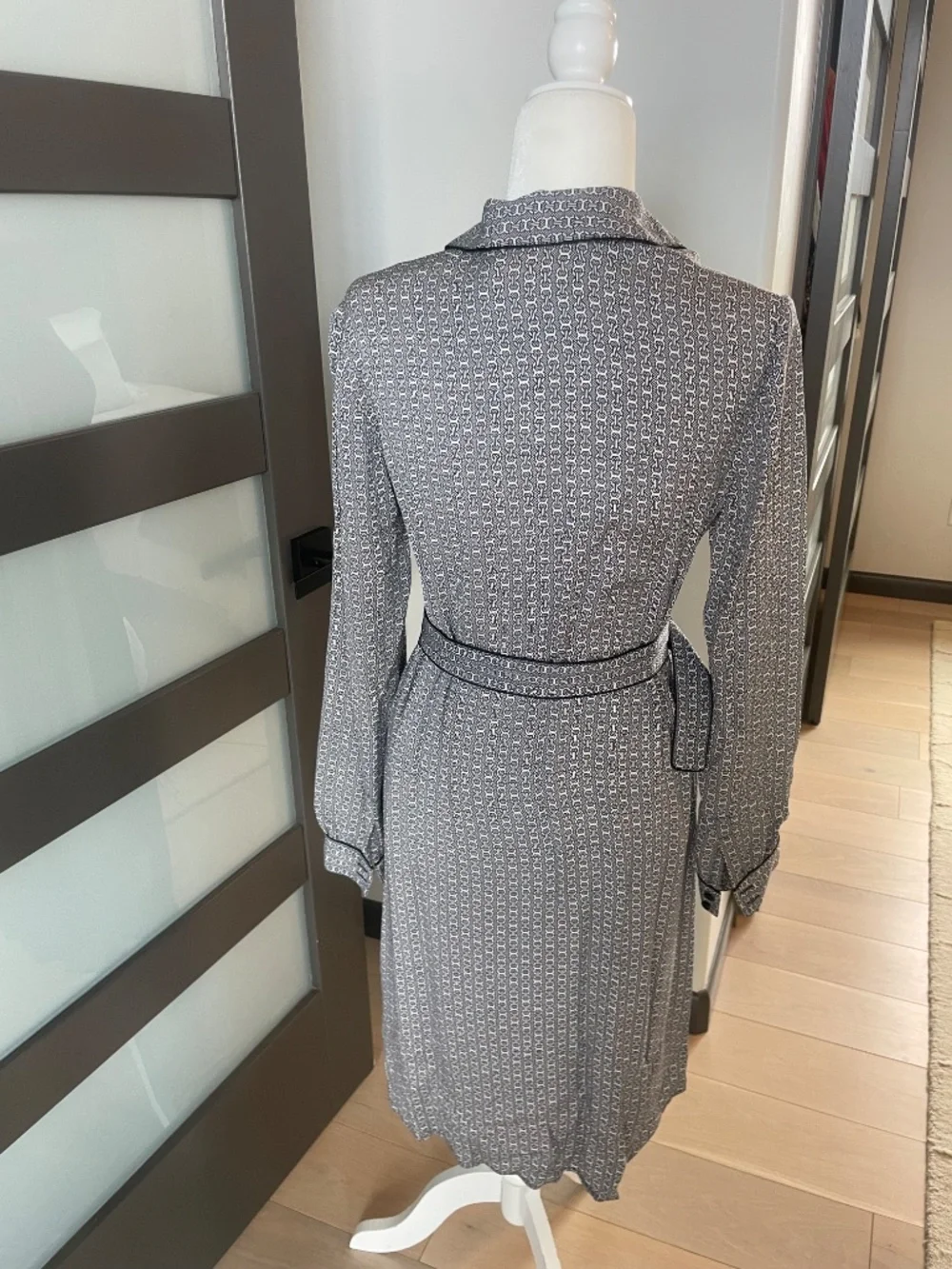 Tory Burch Christelle Chain-Link Print Silk Shirtdress NWT